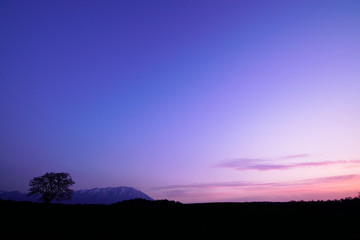 sunrise in the mountains