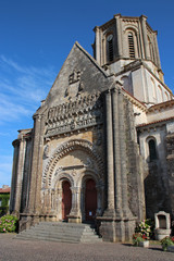 Fototapeta na wymiar notre-dame church in vouvant (france)
