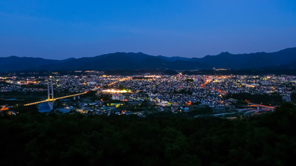秩父市 夜景 秩父ミューズパーク展望台から