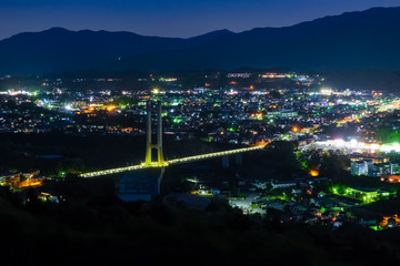 秩父市 夜景 秩父ミューズパーク展望台から