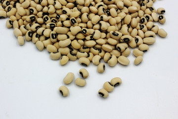 black eyed peas on a white background