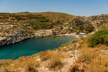 Mgarr ix-Xini bay on Gozo island, Malta