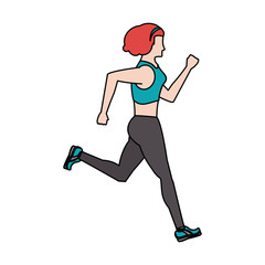 fitness sport lifestyle workout cartoon