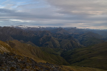 Fototapeta premium Sunrise on New year's Day in Queenstown, New Zealand