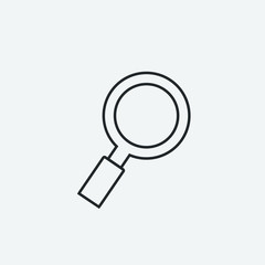 search glass icon illustration design grey background