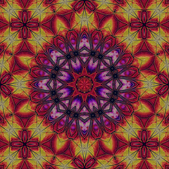 Abstract polygonal mandala design 