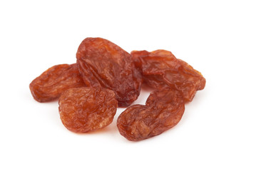 Raisins isolated on white