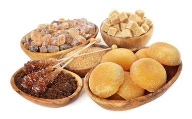 Various types of brown sugar