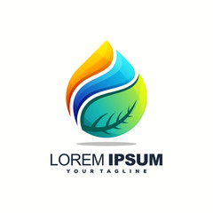 awesome green leaf logo design