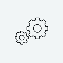 gear icon illustration design grey background