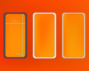 Mesh, orange red colored phone backgrounds kit.