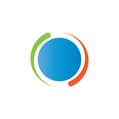 Technology circle logo and symbols