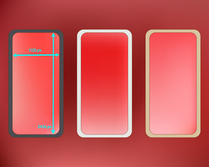 Mesh, coral colored phone backgrounds kit.