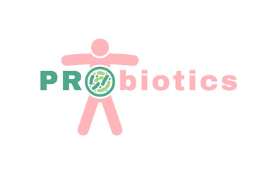 Lactobacillus Probiotics Typographic Icon