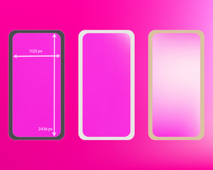 Mesh, pink colored phone backgrounds kit.