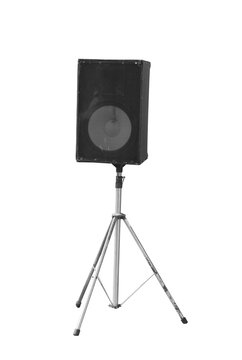 Floor standing loudspeaker on white background, This has clipping path.