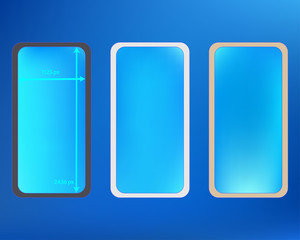 Mesh, azure colored phone backgrounds kit.