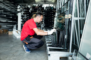 Hard work in aluminium and pvc factory