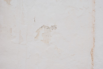 White wall of plaster.