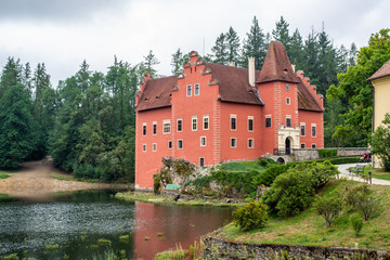 Naklejka premium View on castle červená lhota