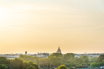 PARIS, FRANCE - August 19, 2018: Antique building view in Paris city, France.
