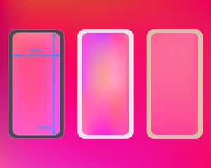 Mesh, multicolor phone backgrounds kit.
