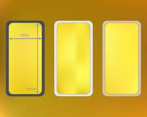 Mesh, gold colored phone backgrounds kit.