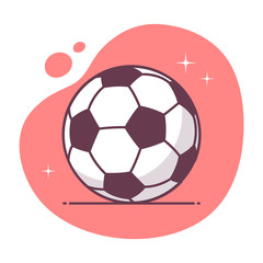 Obraz premium Soccer ball icon illustration done in monoline / line art style