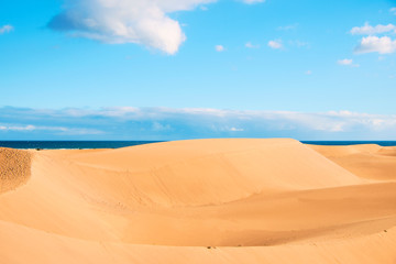 sand dunes of Maspalomas in Gran Canaria, Spain.