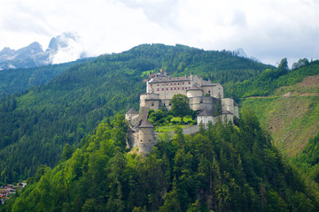 Fototapeta na wymiar Hohenwerfen Castle medieval in Austria Alps