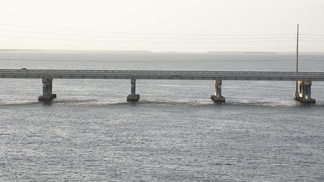 View of Overseas Highway at sunset, Spanish Harbor Channel, Florida