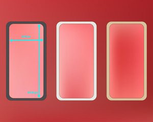 Mesh, coral colored phone backgrounds kit.