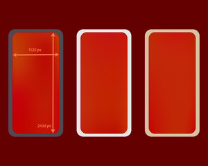 Mesh, red colored phone backgrounds kit.