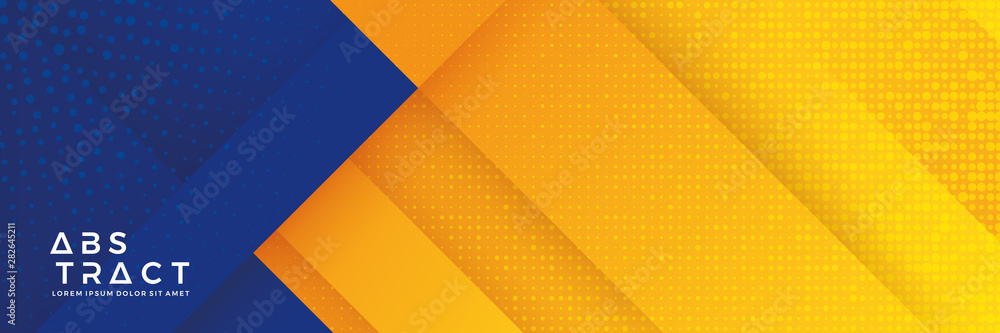 Aufkleber blue background with orange and yellow color composition in abstract. abstract backgrounds with a co