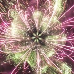 カラフルで抽象的な花火