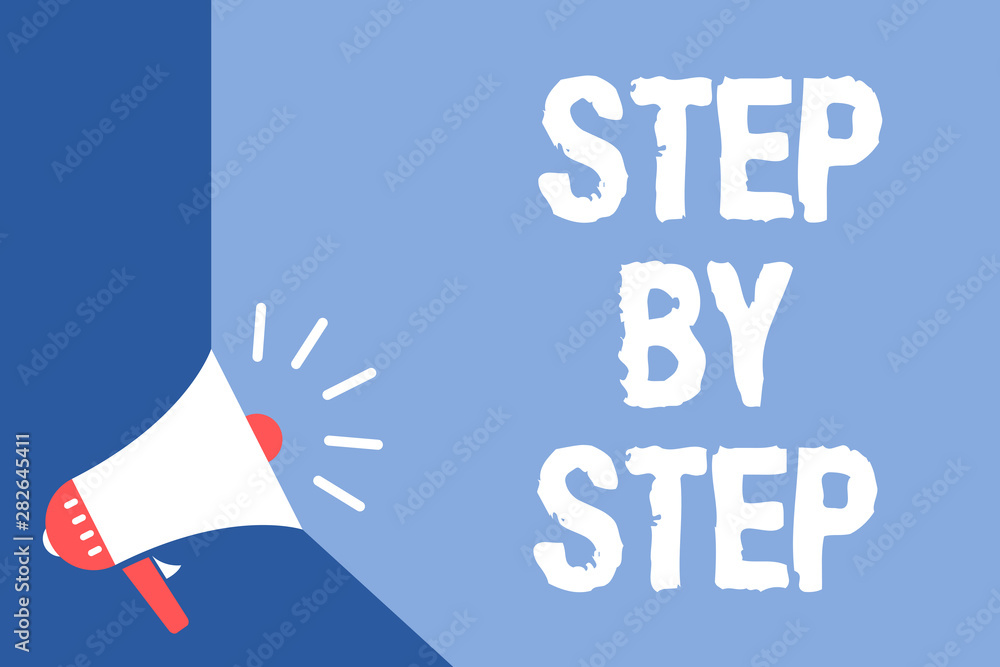 Poster writing note showing step by step. business photo showcasing slow progress road to success direction