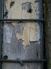 old paint on a wooden surface