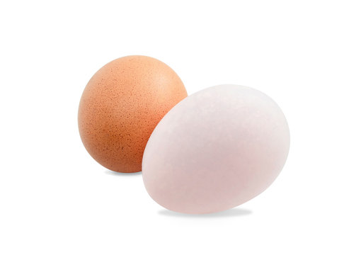 Duck eggs with brown chicken eggs