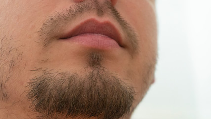 Obraz premium male unshaven chin