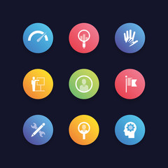 HUMAN RESOURCES FILLING ICON SET