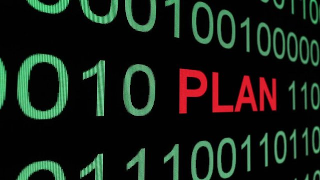 Plan text over binary data