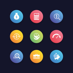 CASH FLOW FILLING ICON SET