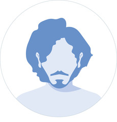 Hand drawn, male Avatar profile icon (or portrait icon).User flat avatar icon, sign, profile people symbol