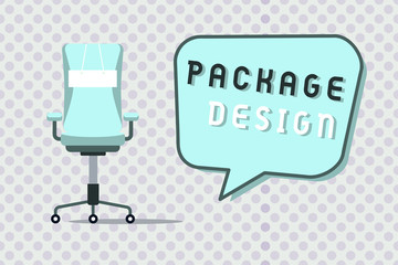 Word writing text Package Design. Business concept for Strategy in creating unique product wrapping or container.