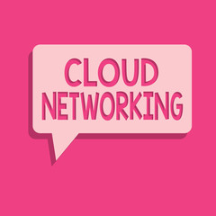 Word writing text Cloud Networking. Business concept for is term describing access of networking resources.