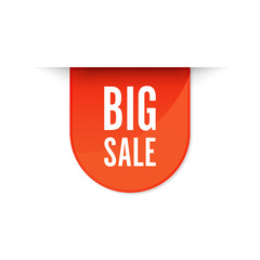 Red Big Sale Label Vector Set Isolated stock illustration