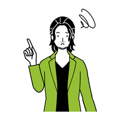 Illustration of a man making an uneasy look.