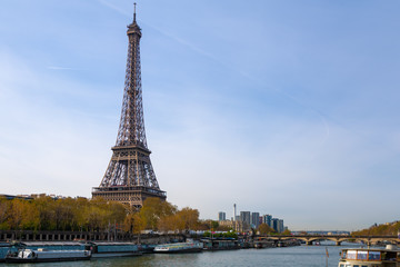 The Eiffel Tower Behind The Seine