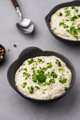 broccoli soup on bowl food background
