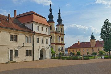 Fototapeta premium Litomysl city center with castle, Czech Republic